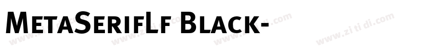 MetaSerifLf Black字体转换